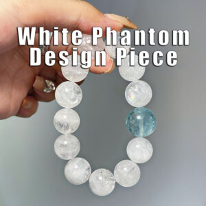 white phantom design piece|spiritual healing|energy purification|natural artisan crystal|unique aesthetic|meditation stone|rare energy gem