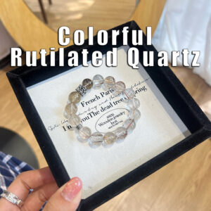 colorful rutilated quartz|whole body chakra activation｜vital energy fullness｜negative energy dispelling｜colorful dynamic vibe｜single crystal pure resonance｜high frequency magnetic purification｜vital spiritual blessing