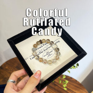 colorful rutilated candy|high frequency energy activation｜body & mind stress relief｜negative energy cleansing｜sweet transparent tone｜mild elegant texture｜multi crystal complementation｜zen spiritual nourishment