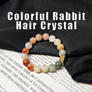 colorful rabbit hair crystal|high frequency vitality activation|multi chakra harmonization|interpersonal luck boost|colorful dynamic texture|homogeneous energy superposition|vital magnetic purification|vital spirit blessing