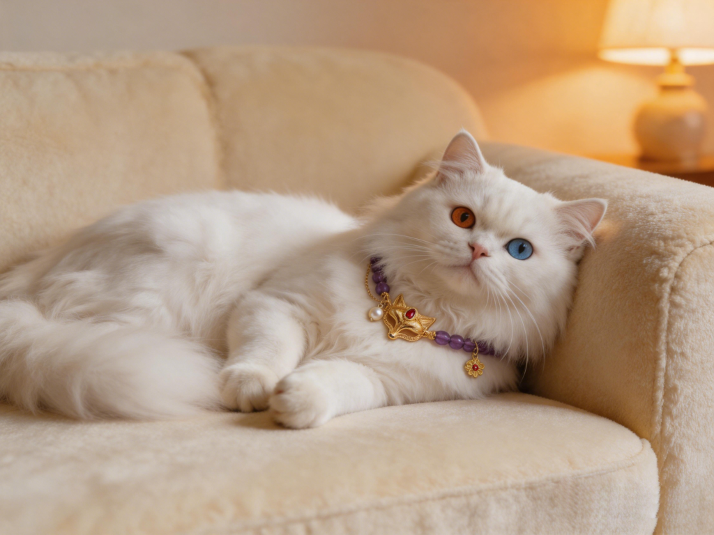 purple crystal fox shadow pet collar