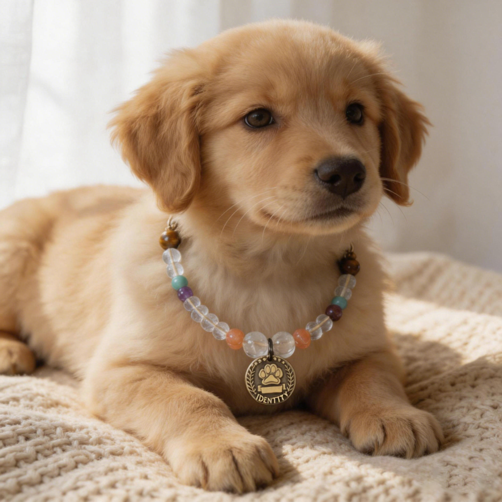starlight guardian|crystal pet collar | blue leather style for small medium dogs & cats